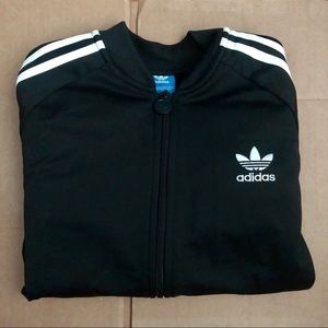 Black adidas kids track jacket